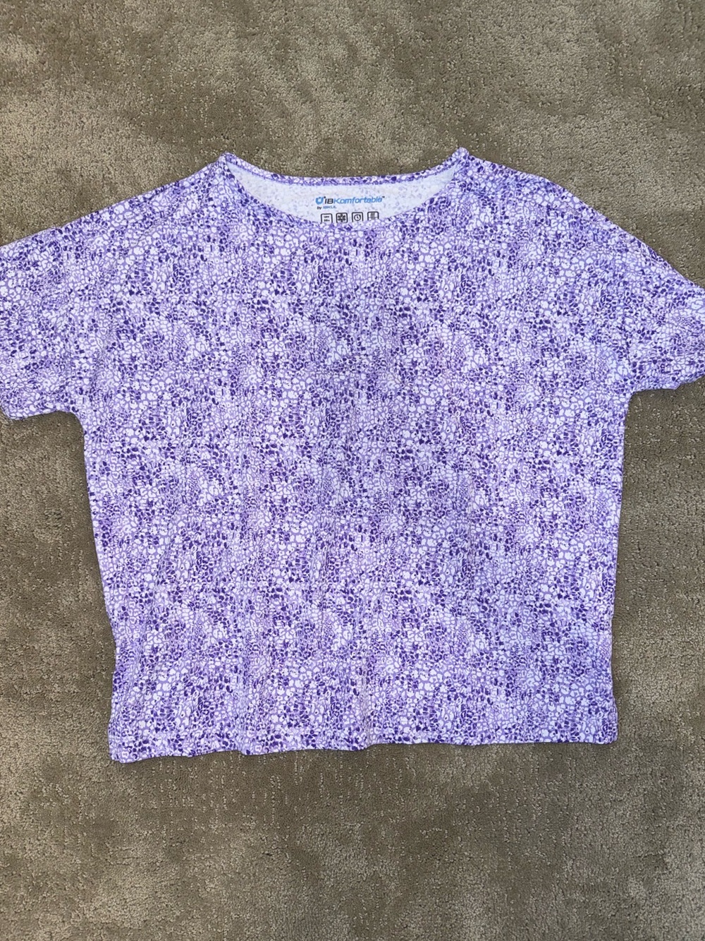 IBKUL UPF 50+ Quick Dry Cooling Lavender Floral Matching Pajama Set - Picture 4 of 6